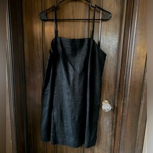 Madewell Black Linen Shift Dress